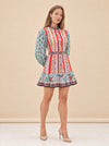 Poplin pintucked mini dress model_front_2