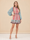Poplin pintucked mini dress model_front_3