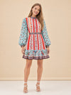 Poplin pintucked mini dress model_front