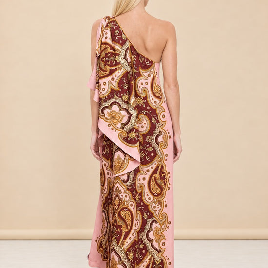 Porter One-Shoulder Maxi Dress model_back