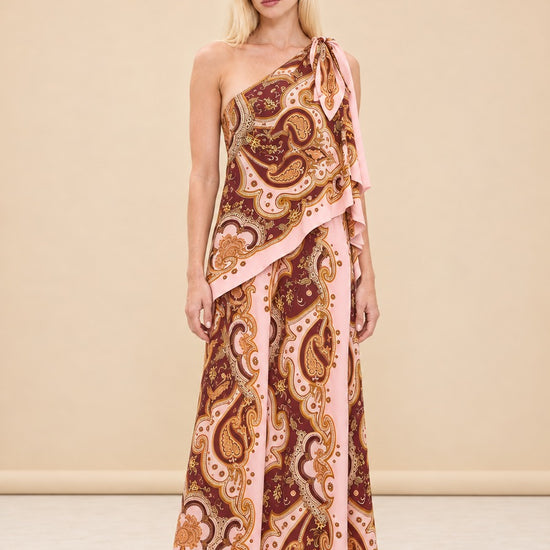 Porter One-Shoulder Maxi Dress model_front