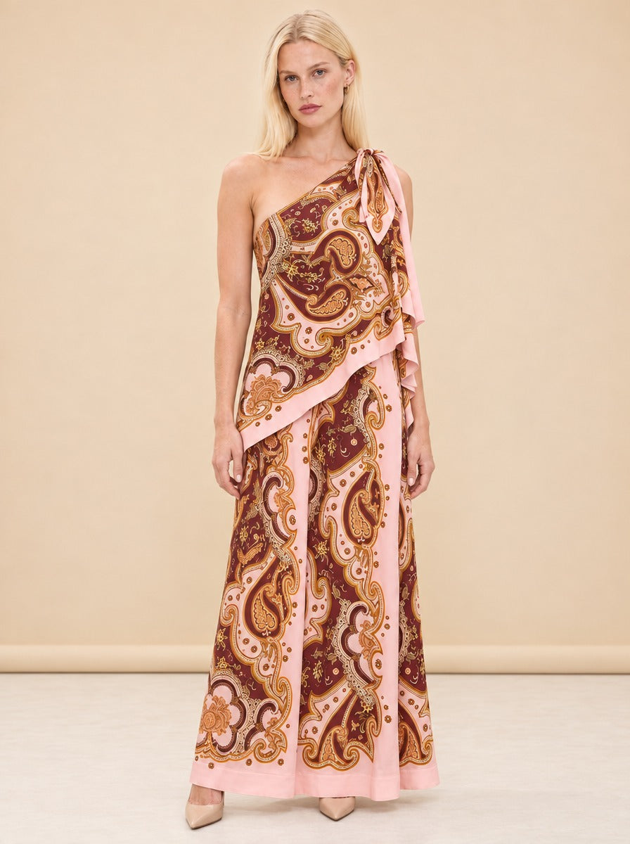 Porter One-Shoulder Maxi Dress model_front