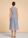 Porter Smocked Drop Waist Midi-Dress by Marie Oliver — back
