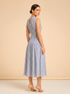 Porter Smocked Drop Waist Midi-Dress by Marie Oliver — over the shoulder