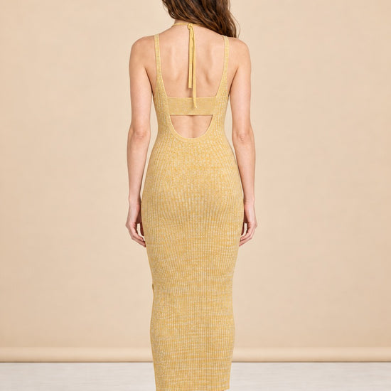 Printed Long Dress model_back