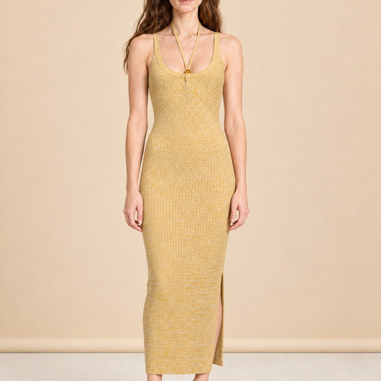 Printed Long Dress model_front