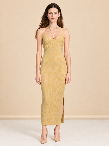 Printed Long Dress model_front