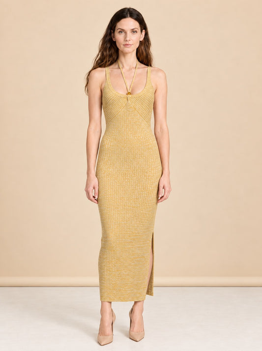 Printed Long Dress model_front