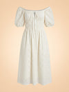 Puff Sleeve Midi ghost_front