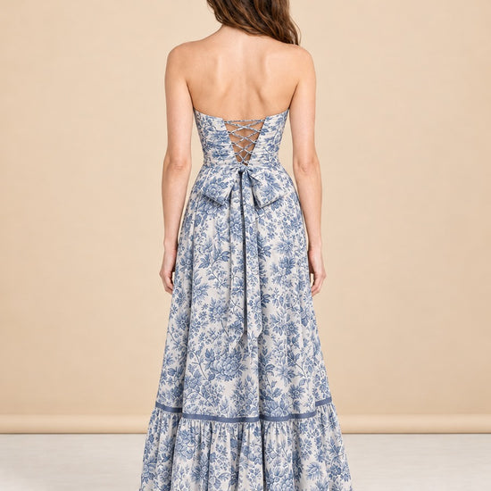 V. Chapman Regina Strapless Maxi Dress model_back