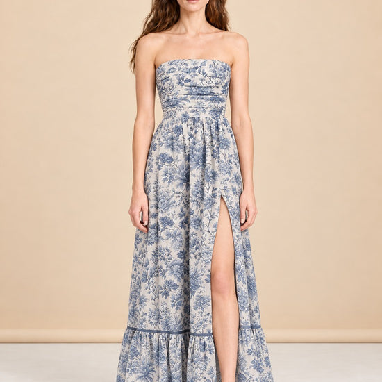 V. Chapman Regina Strapless Maxi Dress model_front