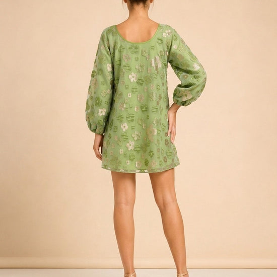 Retro Green Organza Good Luck Dress