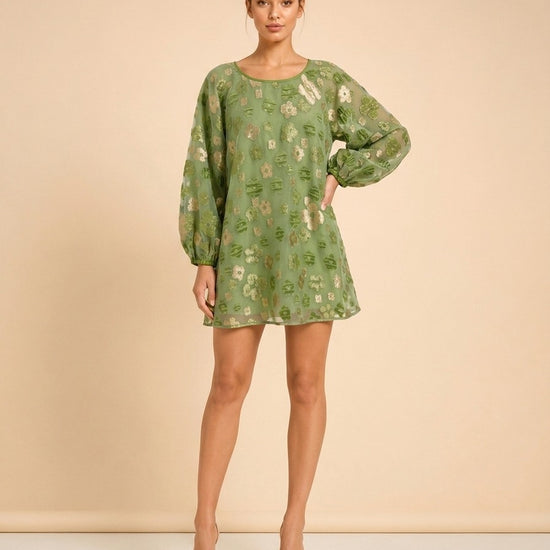 Retro Green Organza Good Luck Dress