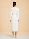 Ruched Disconnect Shirt Dress in White — Christopher Esber