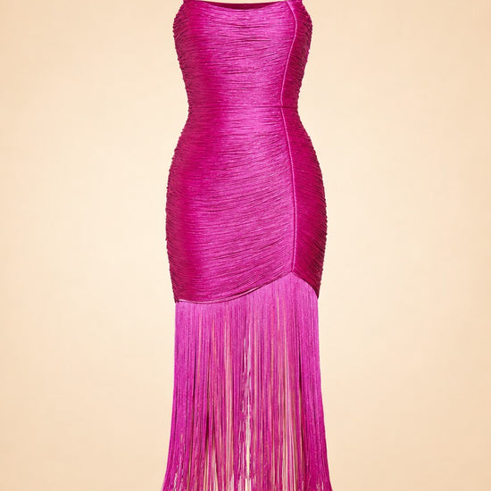 Sally Horizontal Fringe Midi Dress ghost_front