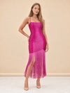 Sally Horizontal Fringe Midi Dress model_front_3