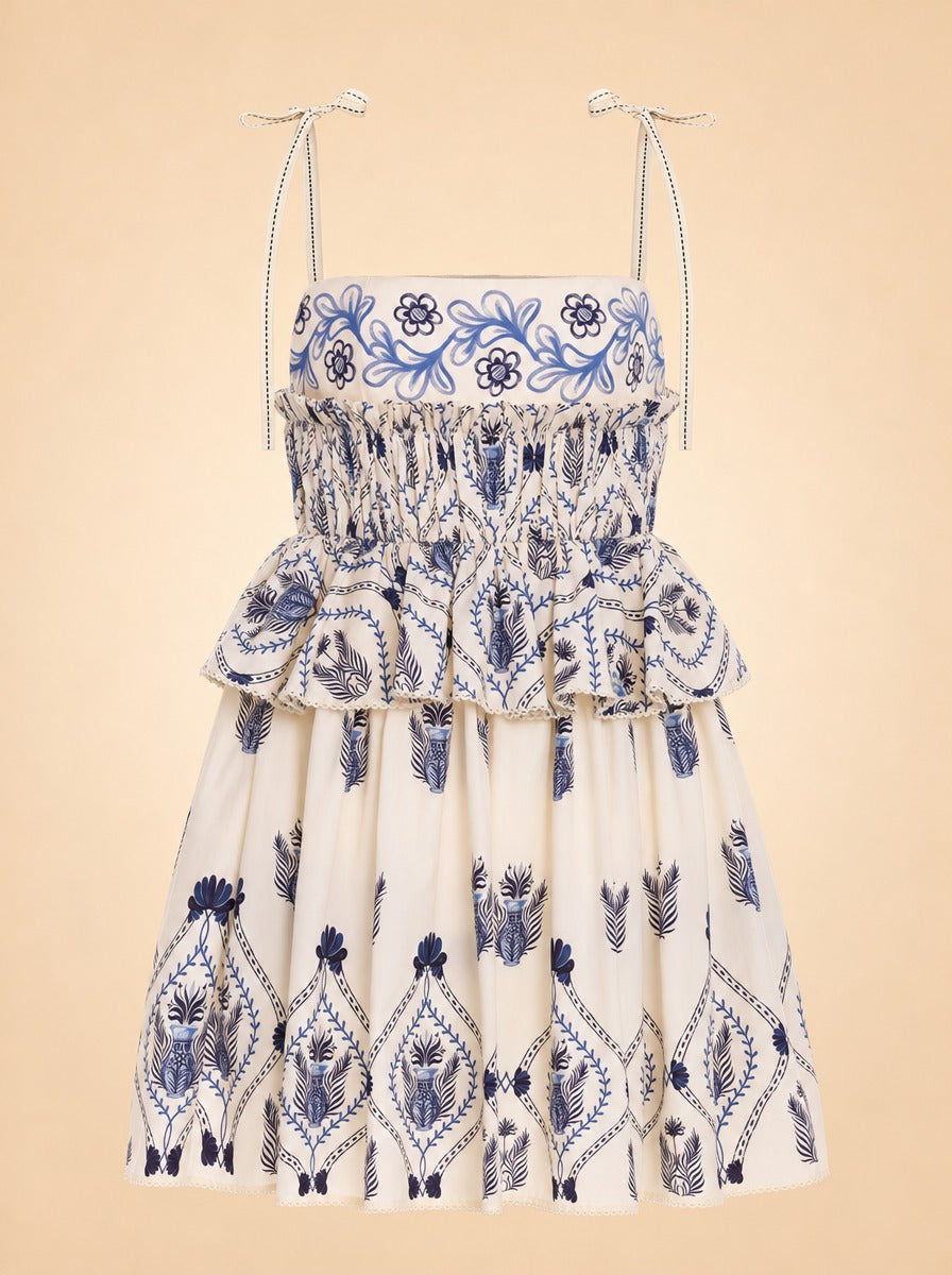 Salvador Jarrón cotton mini dress ghost_front
