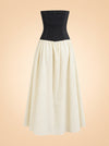 Sant Roc Strapless Cloqué Midi Dress — ghost back