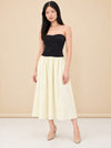 Sant Roc Strapless Cloqué Midi Dress — model front 2