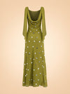 Elina Paillette Cowl-Back Maxi Dress — ghost back