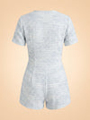 Danes Romper in Waldorf Tweed Blue