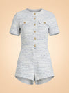 Danes Romper in Waldorf Tweed Blue
