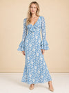 OTM Exclusive: Shellona Dress in Blue Floral model_front_3