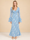 OTM Exclusive: Shellona Dress in Blue Floral model_front