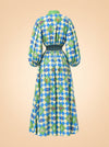 Lou Twisted Linen Midi Shirt Dress — ghost back