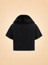 Short-sleeve Jacket with Fur Collar ghost_back