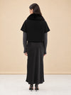 Short-sleeve Jacket with Fur Collar model_back