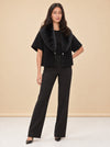 Short-sleeve Jacket with Fur Collar model_front_3