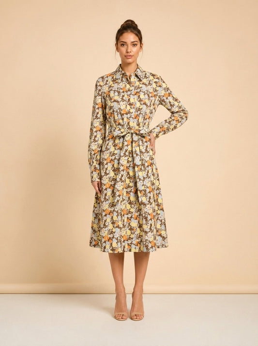 Silk Midi Length Dress
