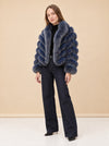 Silk Reversible Double Breasted Bomber model_front_3