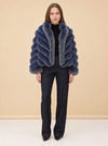 Silk Reversible Double Breasted Bomber model_front