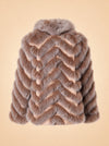 Silk Reversible Genuine Fur Coat ghost_back