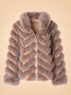 Silk Reversible Genuine Fur Coat ghost_front