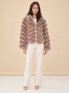 Silk Reversible Genuine Fur Coat model_front