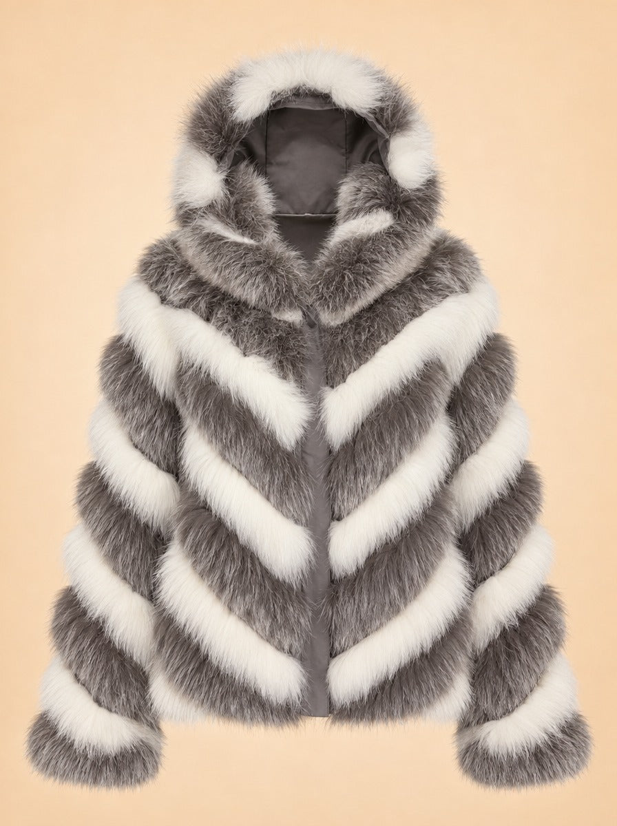 Silk Reversible Hooded Bomber ghost_front