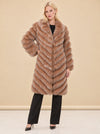 Silk Reversible Long Fur Coat model_front_3