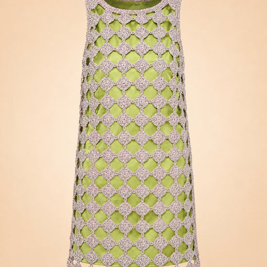 Sina Crochet Mini Dress ghost_front