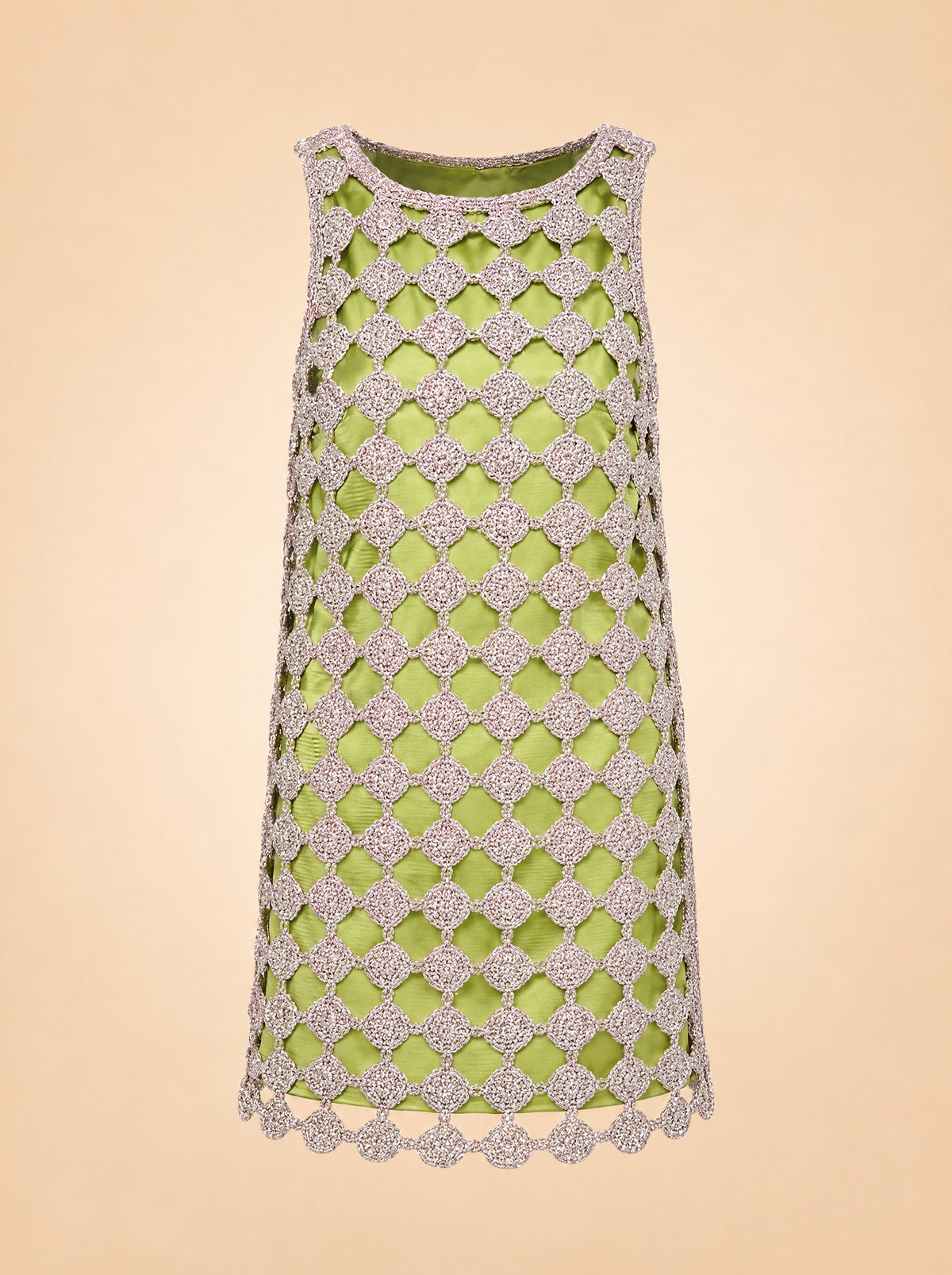 Sina Crochet Mini Dress ghost_front