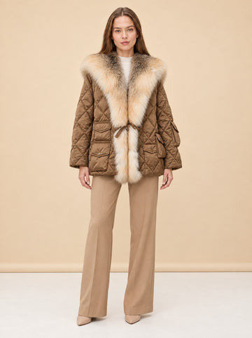 Slim Cut Tick Tock Coat model_front