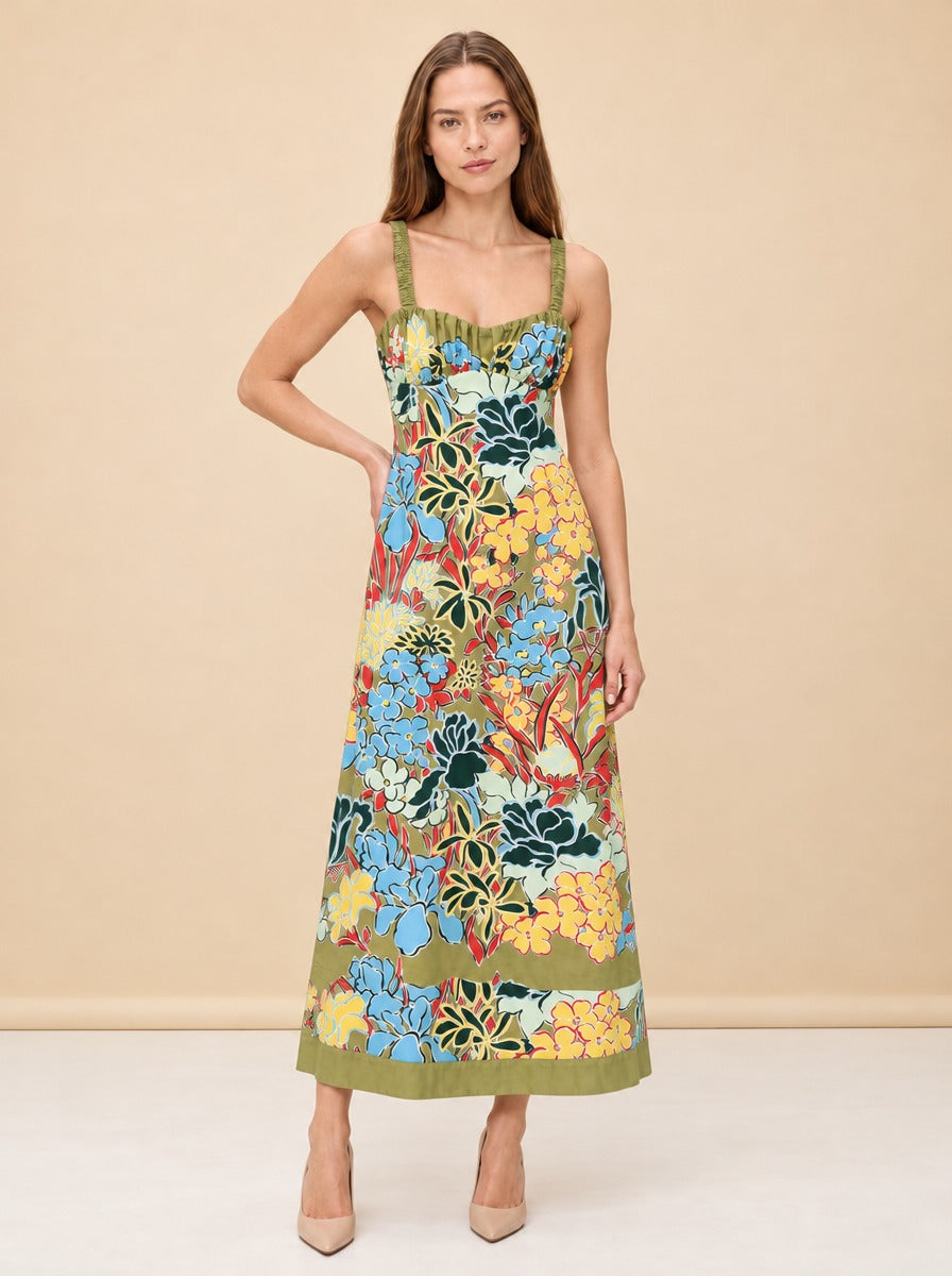 Solstice midi dress model_front