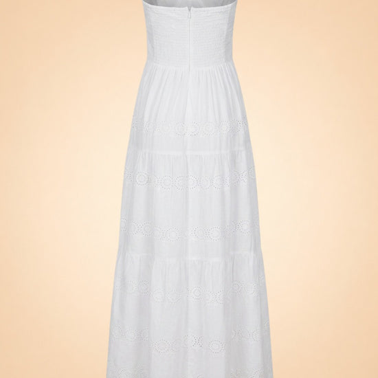 Sophie Broderie Anglaise Cotton Maxi Dress - back (flat)