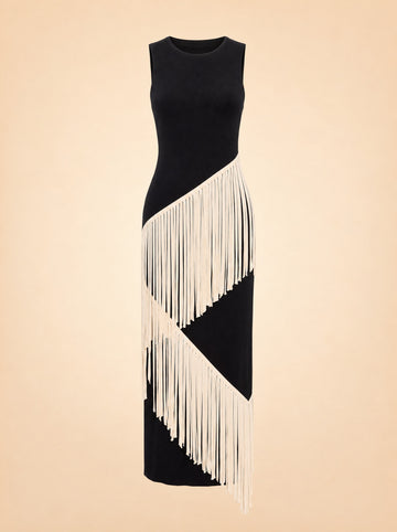 SPIRAL KNIT DRESS ghost_front