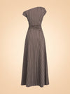 Phare Stripe Off-Shoulder Maxi Dress — ghost back