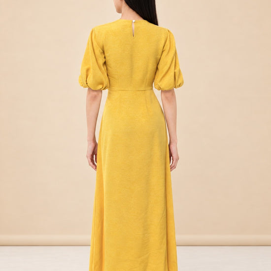 Printed Long Dress model_back