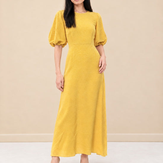 Printed Long Dress model_front