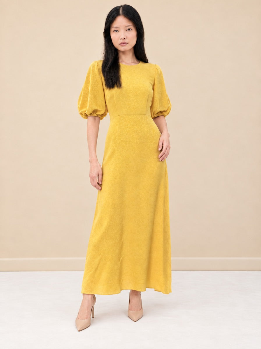 Printed Long Dress model_front